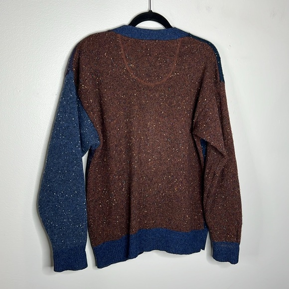 Vintage WOOLRICH Color blocked Grandpa Sweater size Small - Picture 10 of 12